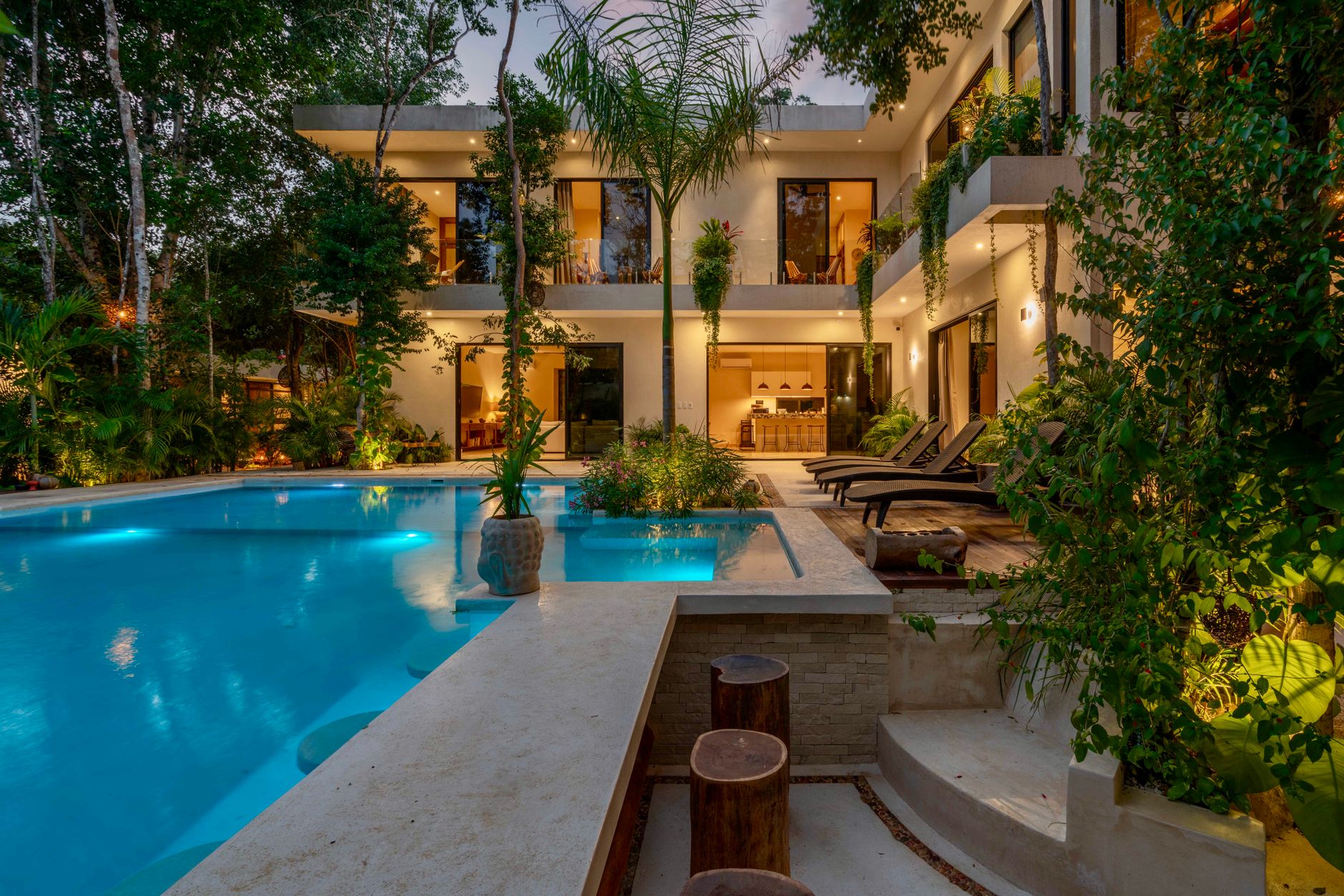 Waterfront balcony view